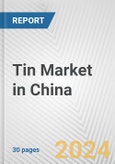 Tin Market in China: 2019-2024 Review and Forecast to 2029- Product Image