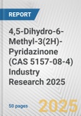 4,5-Dihydro-6-Methyl-3(2H)-Pyridazinone (CAS 5157-08-4) Industry Research 2025: Global and Regional Market Trends 2019-2024 and Forecast to 2029- Product Image