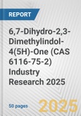 6,7-Dihydro-2,3-Dimethylindol-4(5H)-One (CAS 6116-75-2) Industry Research 2025: Global and Regional Market Trends 2019-2024 and Forecast to 2029- Product Image