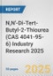 N,N'-Di-Tert-Butyl-2-Thiourea (CAS 4041-95-6) Industry Research 2025: Global and Regional Market Trends 2019-2024 and Forecast to 2029 - Product Image