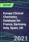 2021 Europe Clinical Chemistry Database for France, Germany, Italy, Spain, UK - Supplier Shares, Volume and Sales Segment Forecasts for 100 Abused Drug, Cancer, Chemistry, Endocrine, Immunoprotein and TDM Tests- Product Image