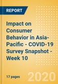 Impact on Consumer Behavior in Asia-Pacific - COVID-19 Survey Snapshot - Week 10- Product Image