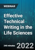 4-Hour Virtual Seminar on Effective Technical Writing in the Life Sciences - Webinar (Recorded)- Product Image