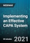 Implementing an Effective CAPA System - Webinar (Recorded) - Product Thumbnail Image
