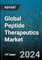 Global Peptide Therapeutics Market by Technology (Hybrid Phase, Liquid Phase, Solid Phase), Drug Class (Adrenocorticotropic Hormone, Calcitonin, Insulin), Route of Administration, Application, End User, Manufacturing Type - Forecast 2024-2030 - Product Image