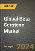 Global Beta Carotene Market Outlook Report: Industry Size, Competition, Trends and Growth Opportunities by Region, YoY Forecasts from 2024 to 2031- Product Image