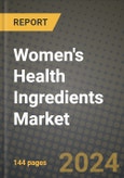 Women's Health Ingredients Market Outlook Report: Industry Size, Competition, Trends and Growth Opportunities by Region, YoY Forecasts from 2024 to 2031- Product Image