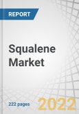 Squalene Market by Source Type (Animal Source (Shark Liver Oil), Vegetable Source (Olive Oil, Palm Oil, Amaranth Oil), Biosynthetic (GM Yeast]), End-use Industry (Cosmetics, Food, and Pharmaceuticals), and Region - Forecast to 2027- Product Image