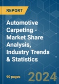 Automotive Carpeting - Market Share Analysis, Industry Trends & Statistics, Growth Forecasts 2019 - 2029- Product Image