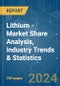 Lithium - Market Share Analysis, Industry Trends & Statistics, Growth Forecasts 2019 - 2029 - Product Image