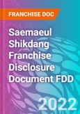 Saemaeul Shikdang Franchise Disclosure Document FDD- Product Image