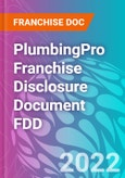 PlumbingPro Franchise Disclosure Document FDD- Product Image