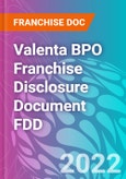 Valenta BPO Franchise Disclosure Document FDD- Product Image