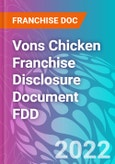 Vons Chicken Franchise Disclosure Document FDD- Product Image