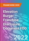 Elevation Burger Franchise Disclosure Document FDD- Product Image