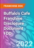 Buffalo's Cafe Franchise Disclosure Document FDD- Product Image