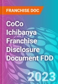 CoCo Ichibanya Franchise Disclosure Document FDD- Product Image