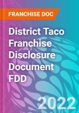 District Taco Franchise Disclosure Document FDD- Product Image