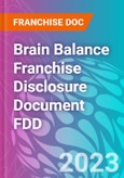 Brain Balance Franchise Disclosure Document FDD- Product Image