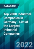Top 2000 Industrial Companies in Germany - List of the Largest Industrial Companies- Product Image