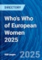 Who's Who of European Women 2025 - Product Thumbnail Image