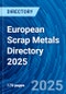 European Scrap Metals Directory 2025 - Product Image