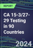 2024-2028 CA 15-3/27-29 Testing in 90 Countries: Five-Year Volume and Sales Forecasts, Supplier Sales and Shares, Competitive Analysis, Diagnostic Assays and Instrumentation- Product Image