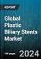 Global Plastic Biliary Stents Market by Material (Ethylene Vinyl Acetate, Fluorinated Ethylene Propylene, Polyethylene), Shape (Angled, Bended/Curved, Pigtailed), Application, End User - Forecast 2024-2030 - Product Thumbnail Image