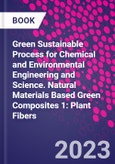 Green Sustainable Process for Chemical and Environmental Engineering and Science. Natural Materials Based Green Composites 1: Plant Fibers- Product Image