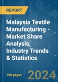 Malaysia Textile Manufacturing - Market Share Analysis, Industry Trends & Statistics, Growth Forecasts (2024 - 2029)- Product Image