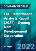 ESG Performance Analysis Report (2022) - Gyeong Nam Developement Corporation- Product Image