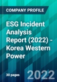 ESG Incident Analysis Report (2022) - Korea Western Power- Product Image