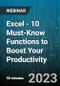 Excel - 10 Must-Know Functions to Boost Your Productivity - Webinar (Recorded) - Product Thumbnail Image