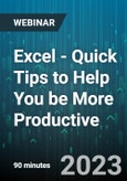Excel - Quick Tips to Help You be More Productive - Webinar (Recorded)- Product Image