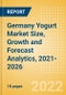 Germany Yogurt (Dairy and Soy Food) Market Size, Growth and Forecast Analytics, 2021-2026 - Product Thumbnail Image