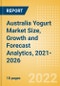 Australia Yogurt (Dairy and Soy Food) Market Size, Growth and Forecast Analytics, 2021-2026 - Product Thumbnail Image
