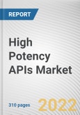 High Potency APIs Market By Product Type, By Application, By Type of Synthesis: Global Opportunity Analysis and Industry Forecast, 2021-2031- Product Image