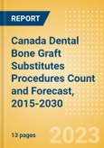 Canada Dental Bone Graft Substitutes Procedures Count and Forecast, 2015-2030- Product Image