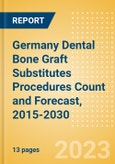 Germany Dental Bone Graft Substitutes Procedures Count and Forecast, 2015-2030- Product Image