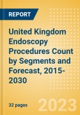 United Kingdom (UK) Endoscopy Procedures Count by Segments (Capsule Endoscopy Procedures, Disposable Endoscopic Procedures and Endoscopic Hemostasis Procedures) and Forecast, 2015-2030- Product Image