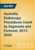 Australia Endoscopy Procedures Count by Segments (Capsule Endoscopy Procedures, Disposable Endoscopic Procedures and Endoscopic Hemostasis Procedures) and Forecast, 2015-2030- Product Image
