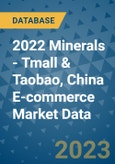 2022 Minerals - Tmall & Taobao, China E-commerce Market Data- Product Image