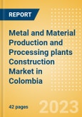 Metal and Material Production and Processing plants Construction Market in Colombia - Market Size and Forecasts to 2026 (including New Construction, Repair and Maintenance, Refurbishment and Demolition and Materials, Equipment and Services costs)- Product Image