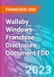 Wallaby Windows Franchise Disclosure Document FDD - Product Thumbnail Image