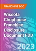 Wissota Chophouse Franchise Disclosure Document FDD- Product Image