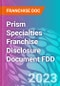 Prism Specialties Franchise Disclosure Document FDD - Product Thumbnail Image