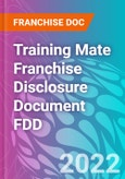 Training Mate Franchise Disclosure Document FDD- Product Image