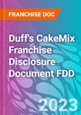 Duff's CakeMix Franchise Disclosure Document FDD- Product Image