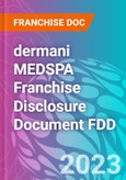 dermani MEDSPA Franchise Disclosure Document FDD- Product Image