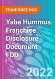 Yaba Hummus Franchise Disclosure Document FDD- Product Image